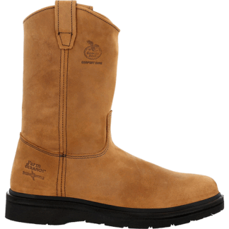 Georgia Boot Mississippi Tan 9 Farm and Ranch Pull On Work Boot Size (M)