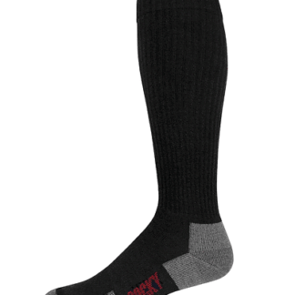 Rocky Black Large Mens Merino Wool over the calf All Season Boot Socks 1 Pair Pack (as1 alpha l regular regular )