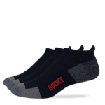 Rocky Black Large Mens Cotton Full Cushion Low Cut Heel Tab Socks 3 Pair Pack (as1 alpha l regular regular )