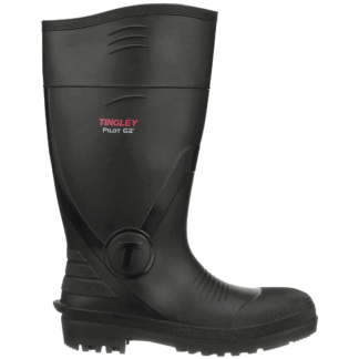 TINGLEY Black 10 Women/8 Men unisex adult Rubber Workboot Rain Boot 10 Women 8 Men US