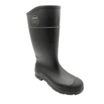 Custom Leathercraft Black 10 PVC Boots by Servus: 14H Plain Toe