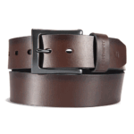 Carhartt Brown 40 Men's Rugged Full Grain Burnished Leather Box Buckle Belts w/Antique Harness Buckle Hardware