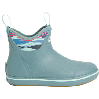 Xtratuf Beach GlasTrooper Blue 10 XTRATUF Women's Durable Waterproof Breathable Slip-Resistant 6 Inch Ankle Deck Boots Trooper Blue/Beach Glass