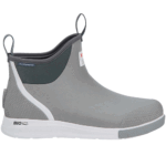 Xtratuf Grey 11 XTRATUF Mens Fishing Rain Watertight Anglers Breathable Mesh Chevron Pull Tabs Ankle Deck Sport Boots Gray
