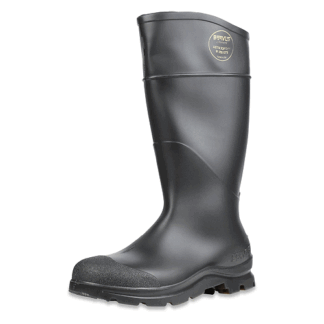 SERVUS BlackSteel Toe 10 Servus Comfort Technology 14 PVC Steel Toe Men's Work Boots Black - Steel Toe