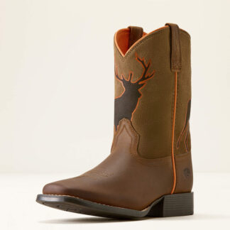 ARIAT #10080342 (Y-1) YTH TRAIL CAM WST DSTSD BRN