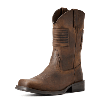 ARIAT Brown 10 Wide Ariat Mens Rambler Patriot Western Boot
