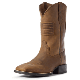 ARIAT Tan 13 Wide Ariat Mens Sport Patriot II Western Boot