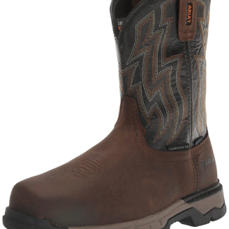 ARIAT BlackDark Brown 11 Ariat BMVY9 Mens Rebar Flex Western Waterproof Composite Toe Work Boot Dark Brown/Black