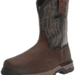 ARIAT BlackDark Brown 8.5 Wide Ariat BMVY9 Mens Rebar Flex Western Waterproof Composite Toe Work Boot Dark Brown/Black
