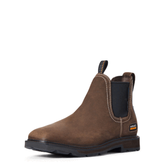 ARIAT Dark Brown 11 Wide Ariat BMVY9 Mens Groundbreaker Chelsea Wide Square Toe Waterproof Steel Toe Work Boot