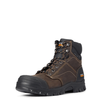 ARIAT Dark Brown 13 Ariat BMVY9 Mens Treadfast 6 Waterproof Steel Toe Work Boot
