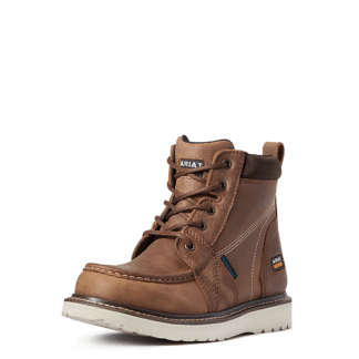 ARIAT Aged Honey 7.5 Womens Rebar Wedge Moc Toe Waterproof Work Boot