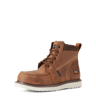 ARIAT Aged Honey 8.5 Womens Rebar Wedge Moc Toe Waterproof Work Boot