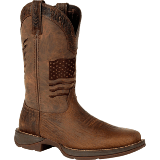 Durango Acorn 11.5 Brown Distressed Flag Embroidery Western Boot Size (M)