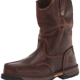 Georgia Boot Brown 10 Wide Athens 360 Waterproof Pull-On Work Boot Size 10(W)