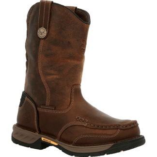 Georgia Boot Brown 9 GEORGIA BOOT Athens 360 Steel Toe Waterproof Pull-on Work Boot Size (M)