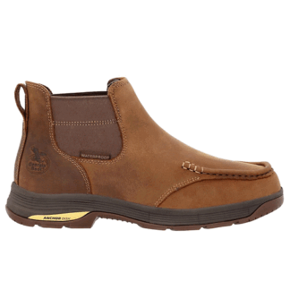 Georgia Boot Brown 10 Athens SuperLyte Waterproof Work Chelsea Boot Size (M)