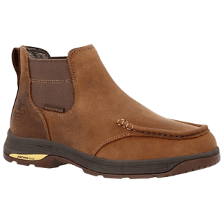 Georgia Boot Brown 11.5 Wide Athens SuperLyte Waterproof Work Chelsea Boot Size 11.5(W)