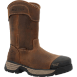 Georgia Boot Brown 9.5 Durablend Edge 10 Waterproof Alloy Toe Pull On Work Boot Size (M)