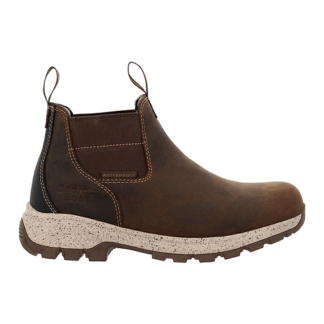 Georgia Boot Brown 7 Eagle Trail Women's Waterproof Alloy Toe Chelsea Work Boot Size (M)