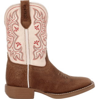 Durango Honey Tan and Metallic Peach 5 Big Kid Big Kids' Shyloh Western Boot Honey Tan And Metallic Peach Size 5(M)