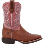 Durango Rusty Brown and Dusty Rose 2 Big Kid Shyloh Little Kids' Western Boot Rusty Brown And Dusty Rose Size 2(M)