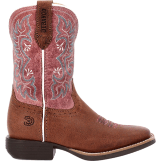 Durango Rusty Brown and Dusty Rose 3 Big Kid Shyloh Little Kids' Western Boot Rusty Brown And Dusty Rose Size 3(M)