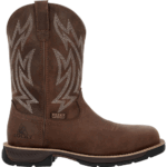 ROCKY Brown 11.5 Wide Ride LTE Carbon Toe Western Boots Size 11.5(W)
