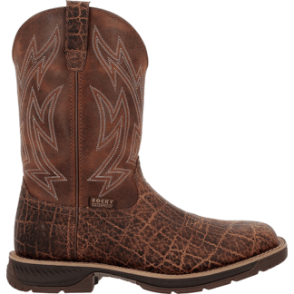 ROCKY Brown 9 Ride LTE Carbon Toe Western Boots Size (M)