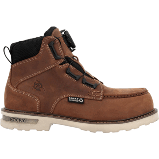 ROCKY Brown 9.5 Wide Grindstone XTR BOA Work Boot Size 9.5(W)
