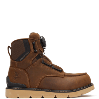 Georgia Boot Brown 10 Wide Carbon Flex 6 BOA Waterproof Carbon Toe Moc-Toe Work Boot Size 10(W)