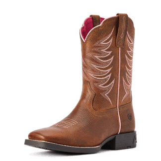ARIAT Brown Rowdy 12 Big Kid Ariat BMVY9 Youth Firecatcher Western Boot Rowdy Brown 12