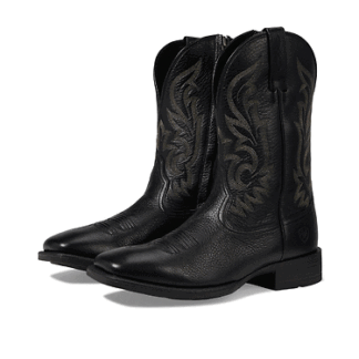 ARIAT Black Deertan 10 Men's Slim Zip Ultra Western Boot - Medium