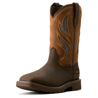 ARIAT Dark Brown/Wicker 14 Wide Ariat Men's Activator VentTEK Waterproof Steel Toe Work Boot