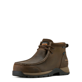 ARIAT Dark Brown 7 X-Wide Men's Edge Moc Waterproof Composite Toe Work Boot