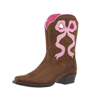 ARIAT Distressed Brown 13 Little Kid Unisex Kids Lil Beaux D Toe Western Boots (Toddler/Little Kid/Big Kid) 13 Medium Little Kid