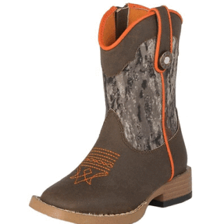Double Barrel Brown 7.5 Infant Western Boots Boys Buck Shot 44118222
