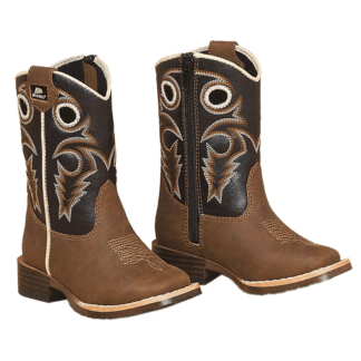 M&F Western Products Brown 5 Toddler Twister Toddler Boys' Trace Square Toe Cowboy Boots 05