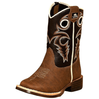 Double Barrel Brown 6 Toddler Twister Toddler Boys' Trace Square Toe Cowboy Boots 06