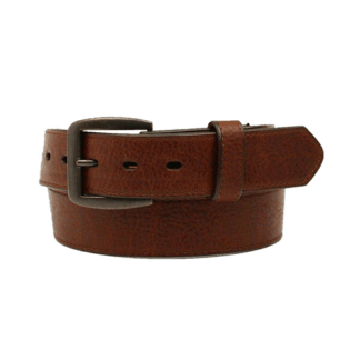 M & F Western Products Brown Brass 3D Belt Company Men's Brown Smith Classic Belt (42)