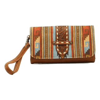 M&F Western Products Multicolor M&F Western N770003697 Blazin Roxx Southwest Clutch Handbags Wallets Multi-Color