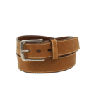 ARIAT Medium Brown Men's Embossed Logo Leather Belt 40