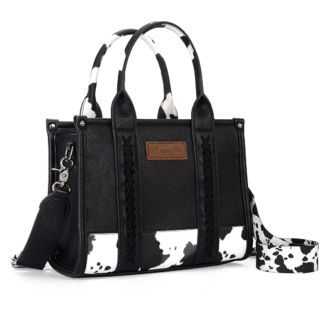 Montana West M Black-guitar Strap Medium . Wrangler Tote Handbag for Women Top Handle with Detachable Crossbody Strap WG102-8120SBK