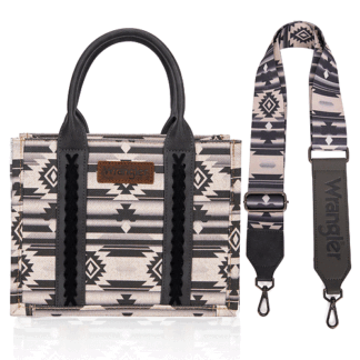 Montana West Angel Diamond Darkblack-guitar Strap M Medium Wrangler Purse Western Aztec Tote Bag for Women 3-in-1 Convertible Purse with Detachable Guitar Strap Multi-Pocket Structured Cotton Canvas Work Daily Bag WG2203A-8120SBK