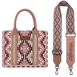 Montana West A-aztec-dark Pink Medium Wrangler Tote Bag for Women Boho Aztec Shoulder Purse Top Handle Stachel Handbag WG2213-8120SDPK