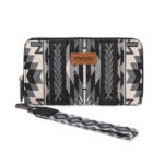 Montana West Aztec Boho--black One Size Wrangler Wallet Wristlet Aztec Clutch Long Purse Bobo Credit Card Holder Wallet WG2213-W006BK
