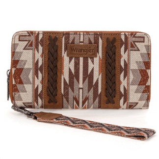 Montana West Aztec Boho--brown One Size Wrangler Wallet Wristlet Aztec Clutch Long Purse Bobo Credit Card Holder Wallet WG2213-W006BR