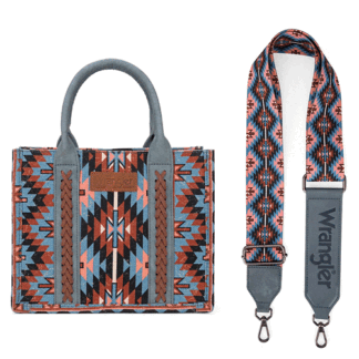 Montana West A-aztec-navy Blue Medium Wrangler Tote Bag for Women Boho Aztec Shoulder Purse Top Handle Stachel Handbag WG2213-8120SNY