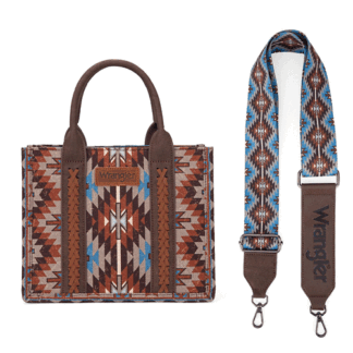 Montana West A-aztec-coffee Medium Wrangler Tote Bag for Women Boho Aztec Shoulder Purse Top Handle Stachel Handbag WG2213-8120SCF